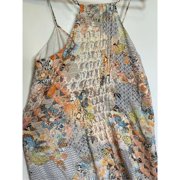 Sanctuary multicolored boho mini pleated sleeveless dress size M - Image 14