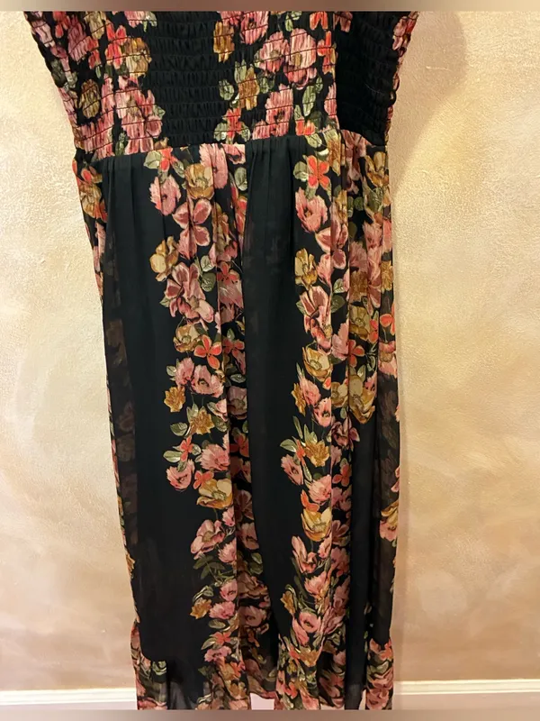 Women’s Maurices Black Floral Sleeveless Maxi Dress - Bkack Floral Size Small - Image 6