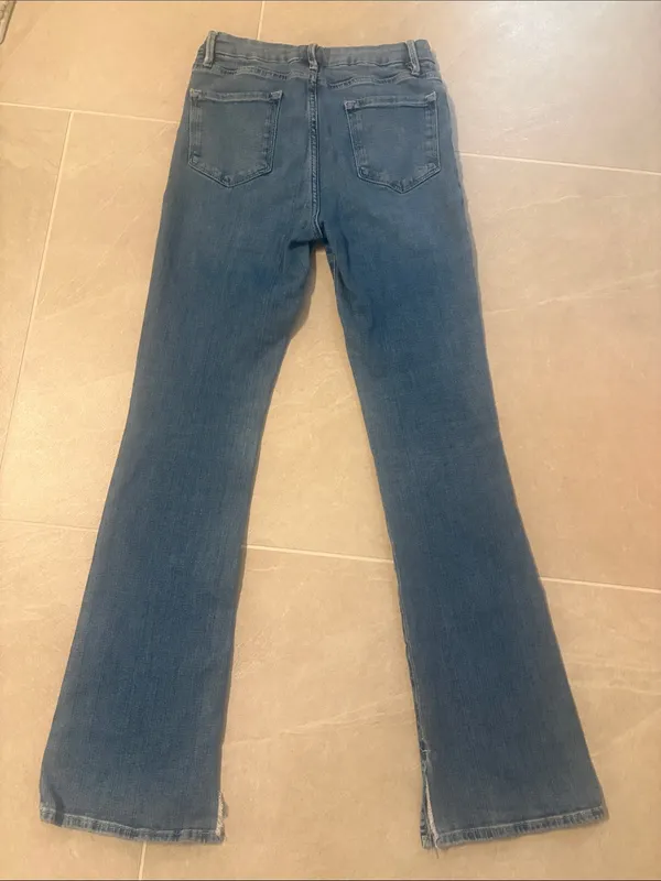 Frame Denim Blue Flare Wide-Leg Jeans - Image 7