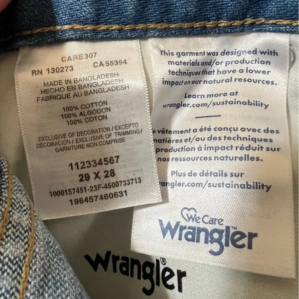 Wrangler Wild West 603 High Rise Straight Ripped Knee Jeans NEW 29 x 28 - Image 11