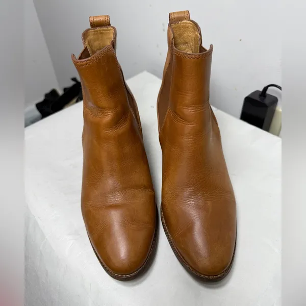 MADEWELL‎ Regan boot pull on Boots Size 7 Saddle BROWN Booties Short Heeled - Image 5