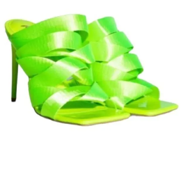 Azaela Wang Mule Sandal Green Size 9 - Image 2