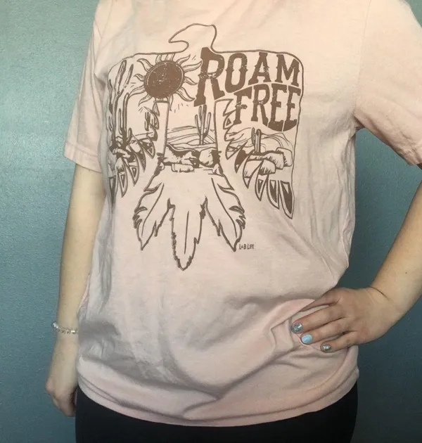 Graphic Tee • Freedom Eagle Soft Canvas Shirt Size Large - Image 4