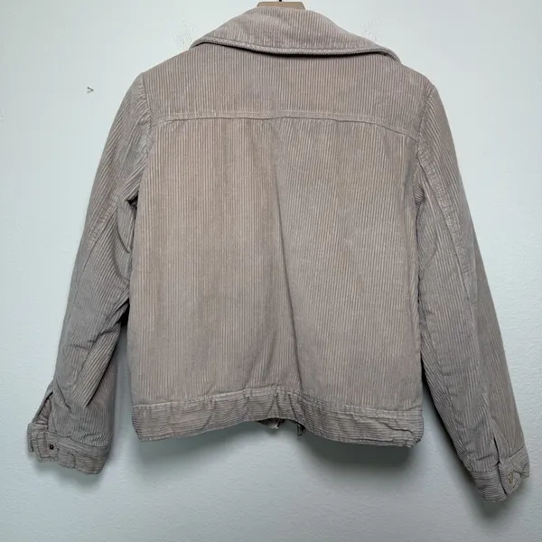 Sky & Sparrow Women Corduroy Sherpa Lined Jacket Medium Brown‎ Trucker Western - Image 8