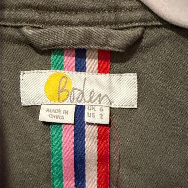 Boden Army Green Kentwell Coat size small‎ - Image 5