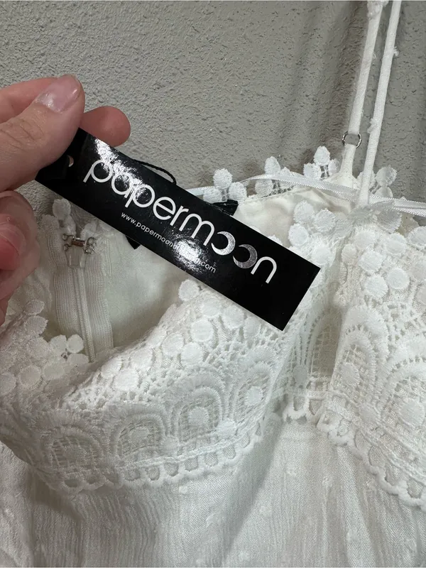 NWT Papermoon White Lace Dress - Image 6