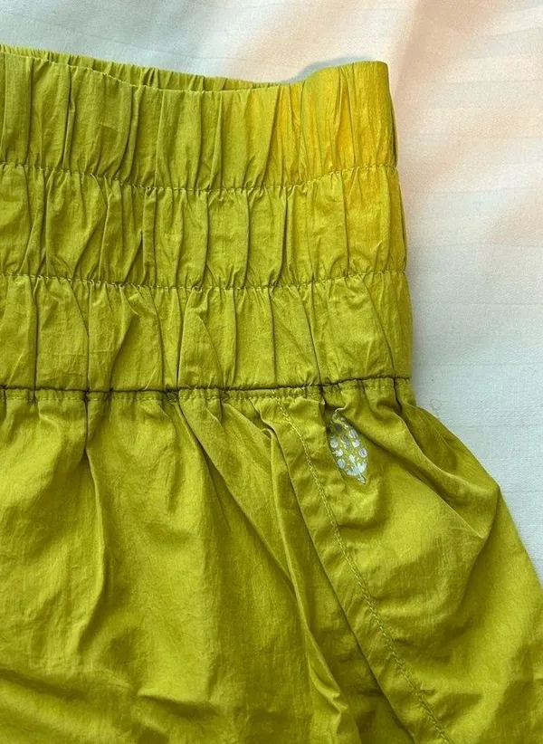 Free People FP Movement Yellow Shorts - L - Image 2