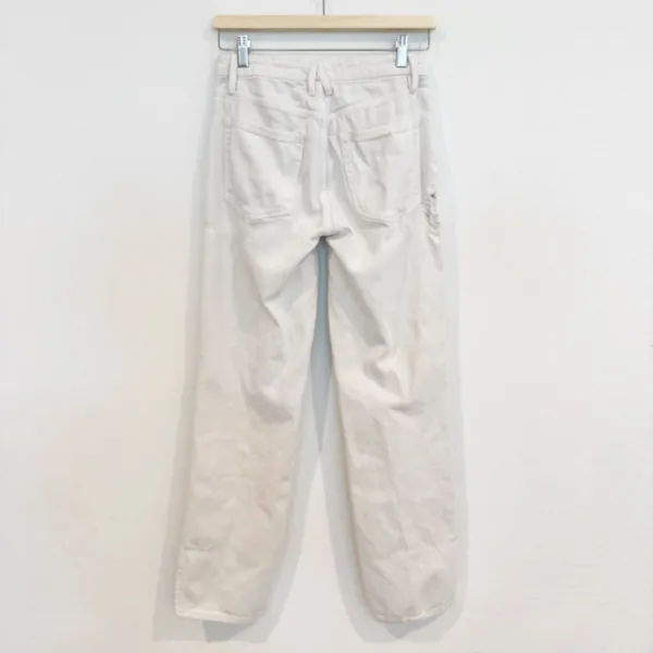 Good American Jeans Size 25‎ White High Rise Straight Leg Split Boy Summer Clean - Image 10