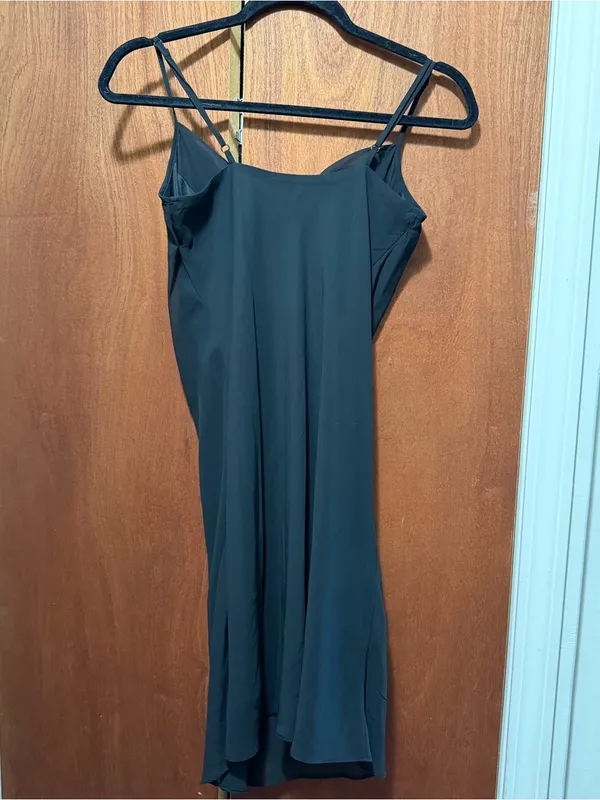 Black Cowl Neck Slip Dress - , Elegant Women's Dress - Image 5
