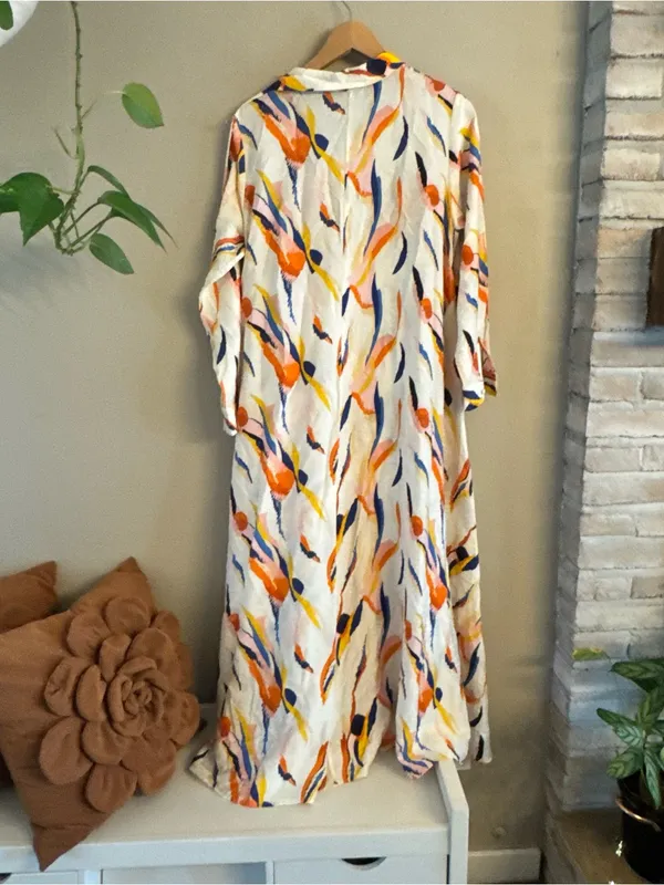 ICONIC Abstract Print‎ Long Sleeve Maxi Dress - Image 6