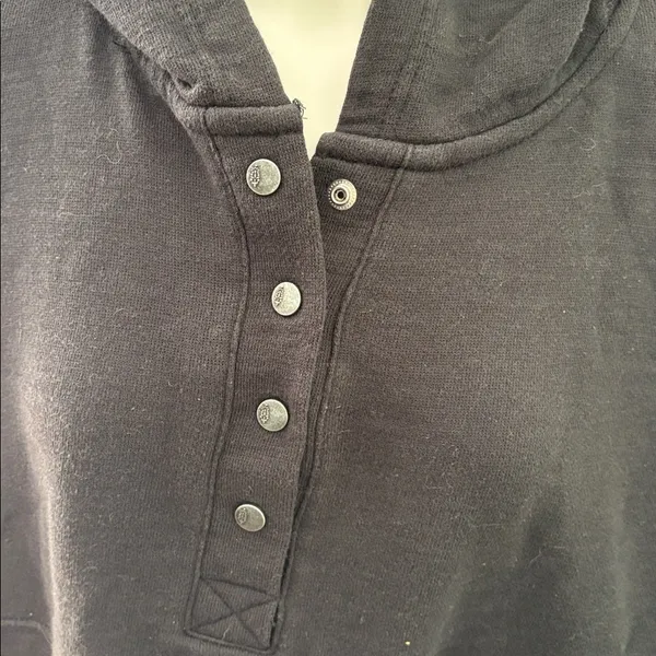 Free People FP Movement Honey Dove Solid Black Pullover Hoody Medium - Image 6