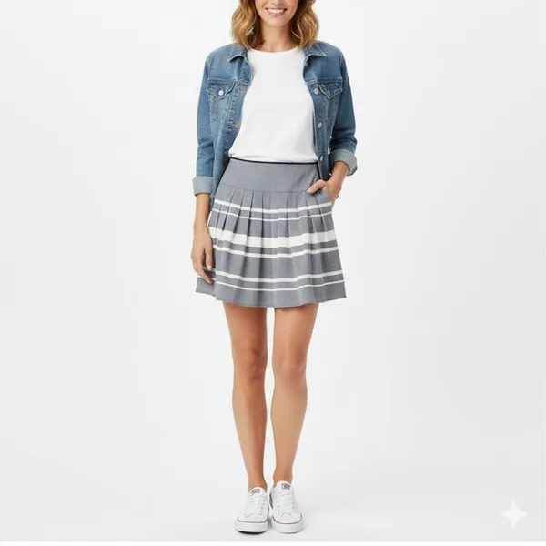 NEW 𝅺Ann Taylor A-Line skirt gray size 4 - Image 2