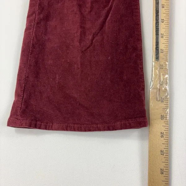 Madewell Cali Demi-Boot Jeans Womens 31 Red Corduroy Mid Rise Bootcut Stretch - Image 6