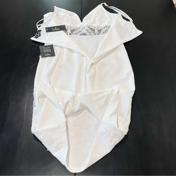 NWT Lulus Can't Deny It White Lace Sleeveless Bodycon‎ Midi Dress MEDIUM - Image 9