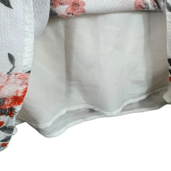 Blackbird White Coral Floral‎ Short Sleeve Lightweight Lined Mini Dress Size S - Image 4