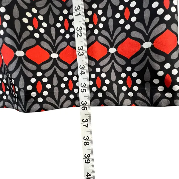 Milly Sheath Dress 2 Black Gray Red Silk Geometric‎ Sleeveless Modern Chic Party - Image 11