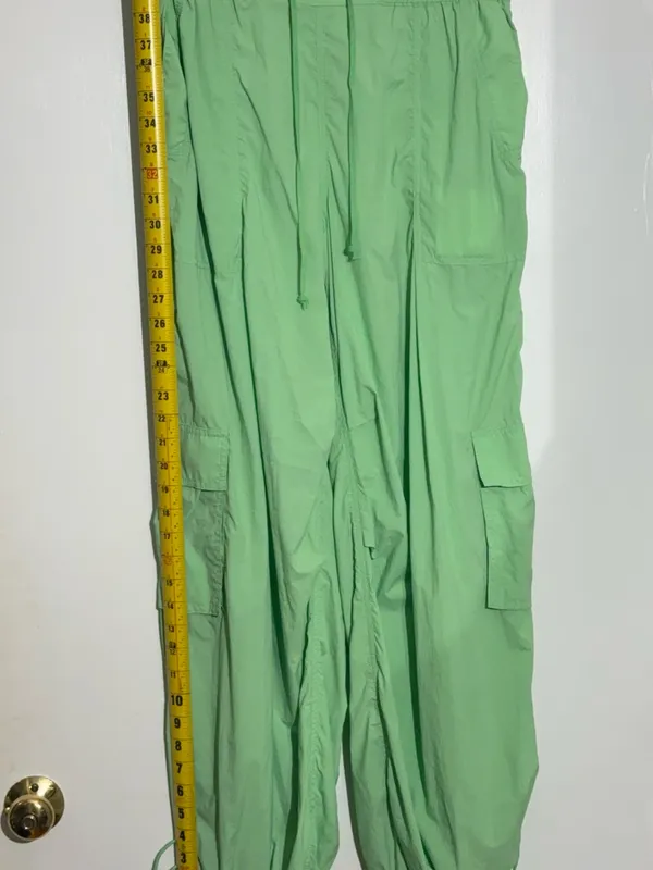 NWT Anthropologie Mint Green Cargo Drawstring Joggers Daily Practice - Image 12