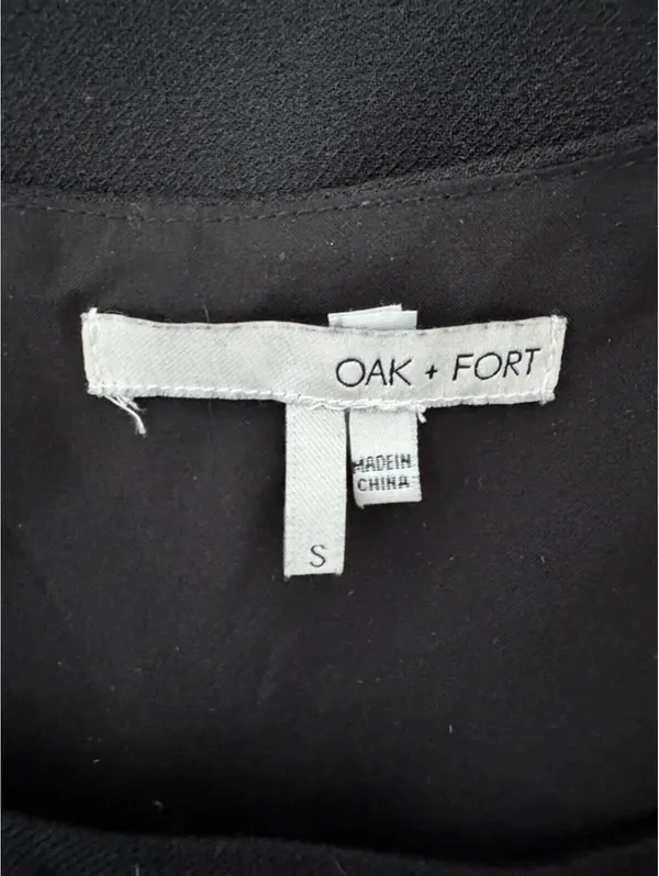Oak + Fort Black Sleeveless Minimalist Shift Dress Size S - Image 3