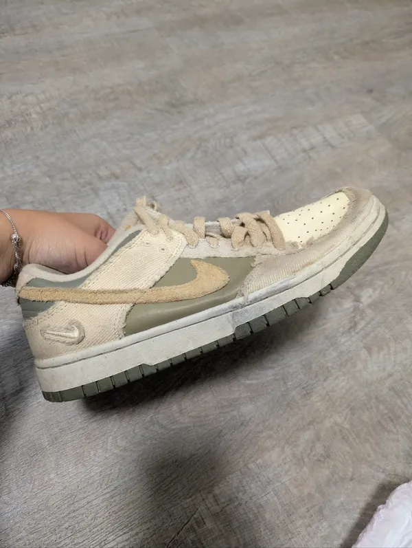 Nike Dunk Low Light Bone Dark Stucco Sneakers Size 7.5 - Image 3