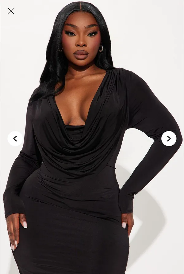 Heidi Cowl Neck Midi Dress - Image 4