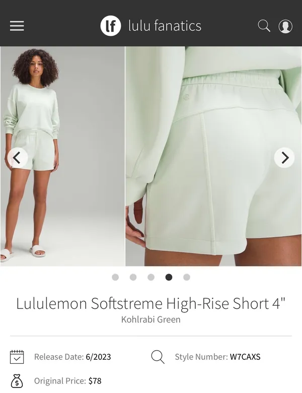 Lululemon Softstreme High-Rise Short 4" - Image 2