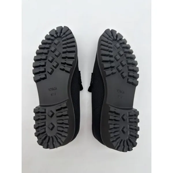 Vivaia Francesca Platform Chunky Heel Penny Minimalist Preppy Black Loafer 7 - Image 8