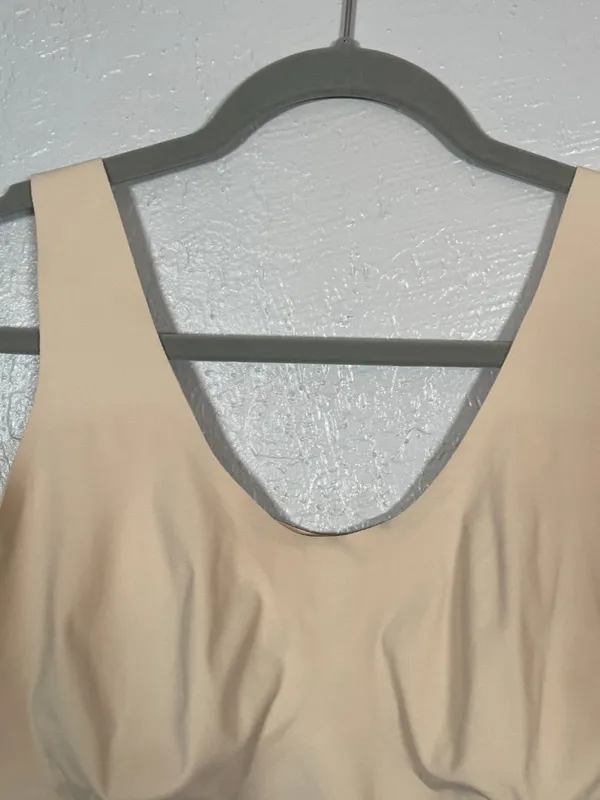 Knix Women Plus Size XXL Beige V-Neck Bralette No Pads Wireless Seamless Lounge - Image 3