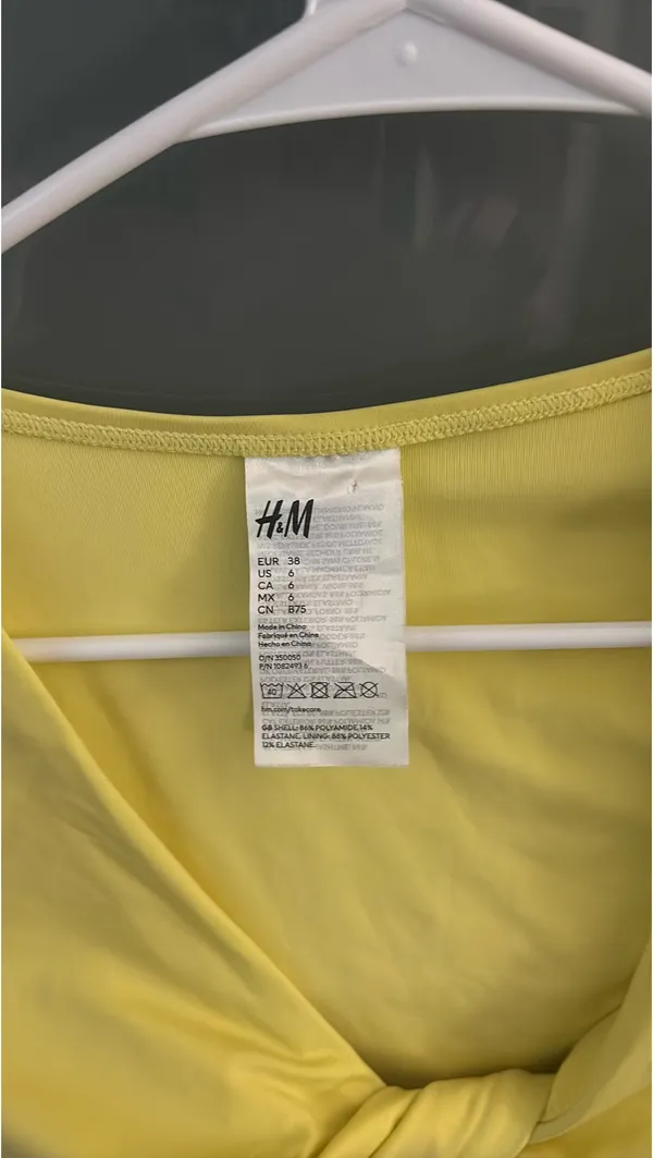 Yellow Twist H&M Crop Top - Image 2