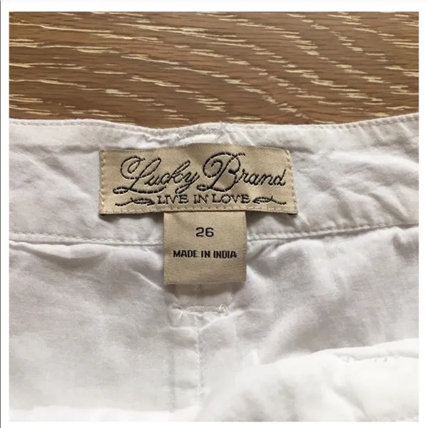 Lucky Brand Lace Trim Cotton Shorts 26 Eyelet White S - Image 11