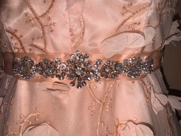 Floral Peach mini dress by brand B Darlin Dress - Image 3