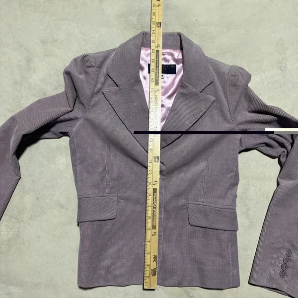 Vintage Juicy Couture Jeans Purple Corduroy Blazer Pink Lining M 90s Y2K Preppy - Image 5