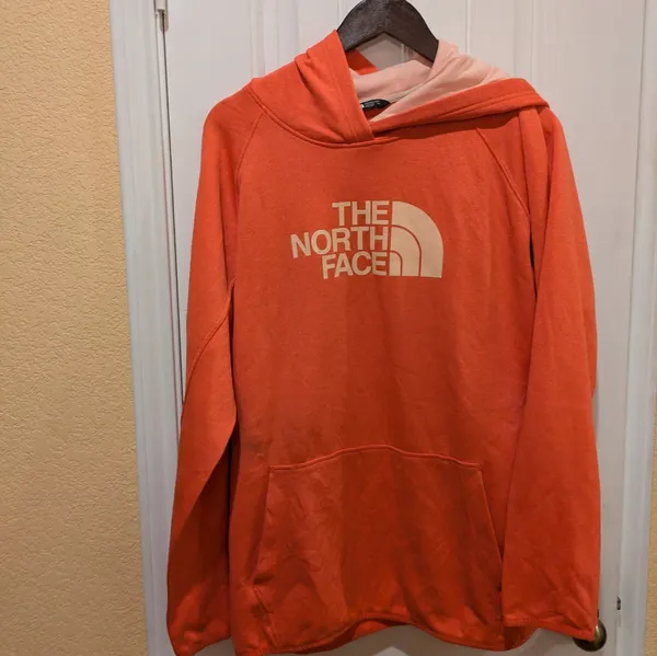 North Face Hoodie Pink Salmon Women’s size XXL - Image 7