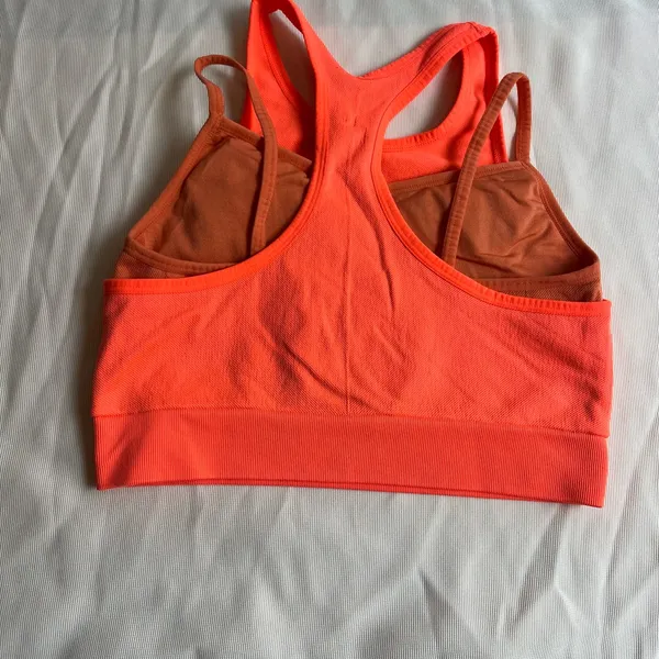 JoyLab Neon Orange High-Neck Racerback Sports Bralette - Image 5