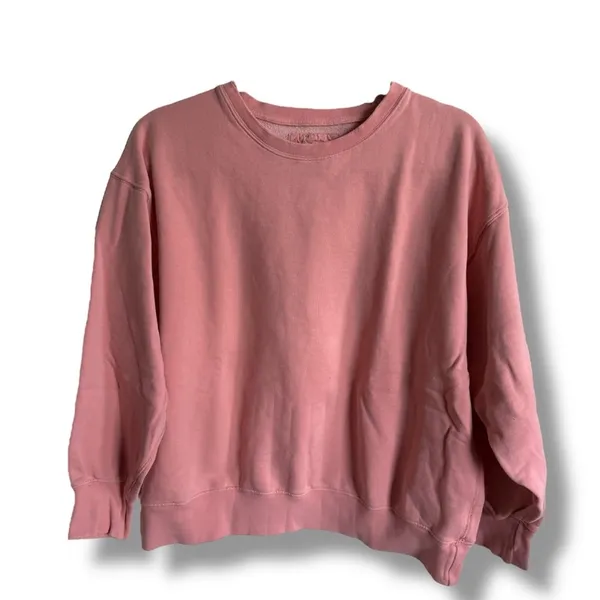 American Eagle Outfitters‎ Pink Sweatshirt Crewneck Cropped Length Small Womens - Image 2