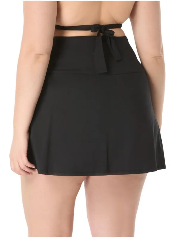 NWT Coco Reef Womens Soar Ultra High Swim Skirt U95396 Black XL - Image 2