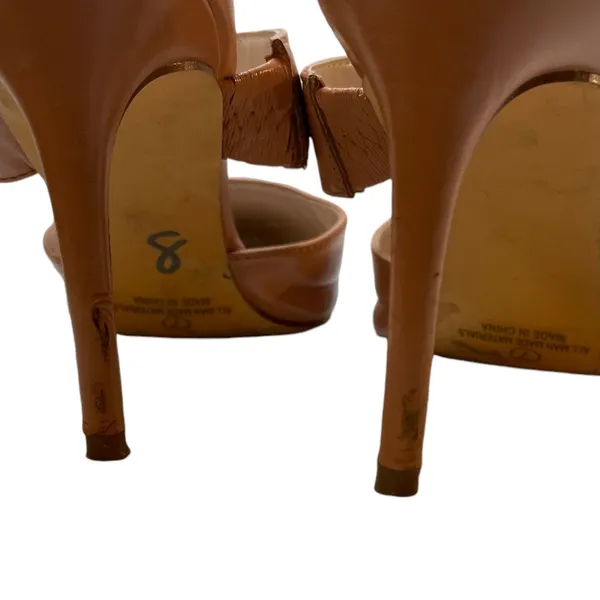 LULU'S Faire Tan High Heeled Mules Shoes Pointed Toe - Size 7 - Image 12