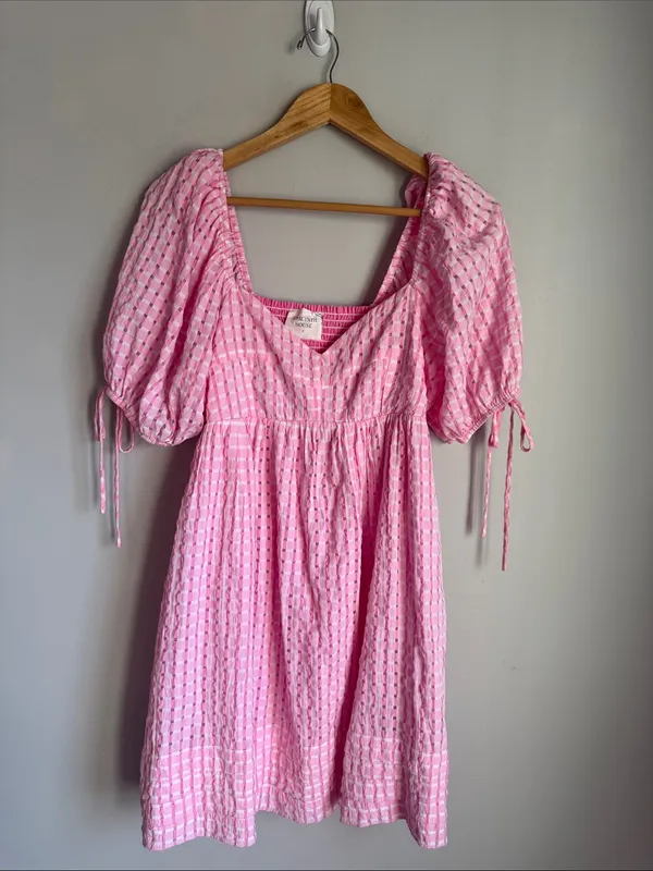 Tuckernuck Hyacinth House Pink Gingham Layton mini Dress Small - Image 2