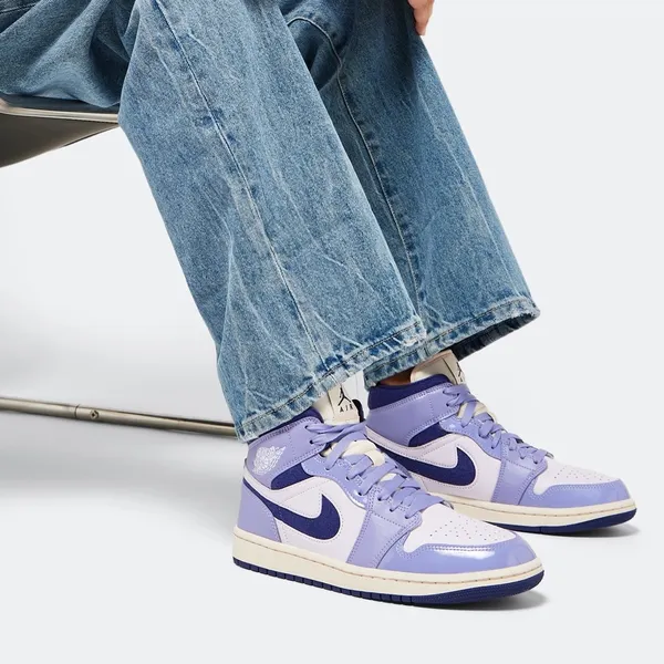 Nike Air Jordan 1 Med SE High Top Sneakers in Purple NWOB - Image 2