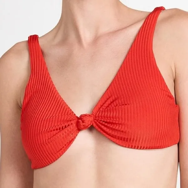 Pilyq PQ Swim Drew Knot Bikini Top Swimwear Size Large NEW Retail $80 TOP ONLY - Image 5