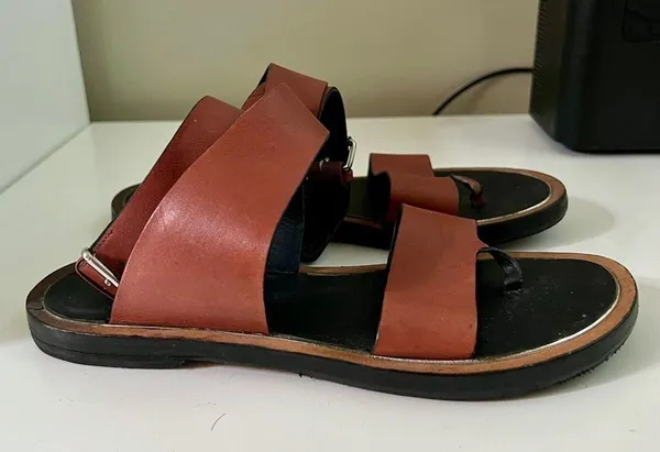 Vince Brown Leather Sandals - Image 2