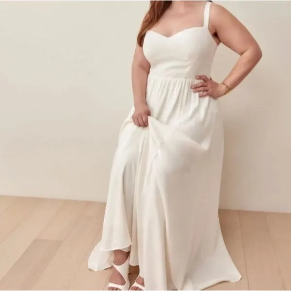Reformation Hollyhock Dress in Ivory - Image 12