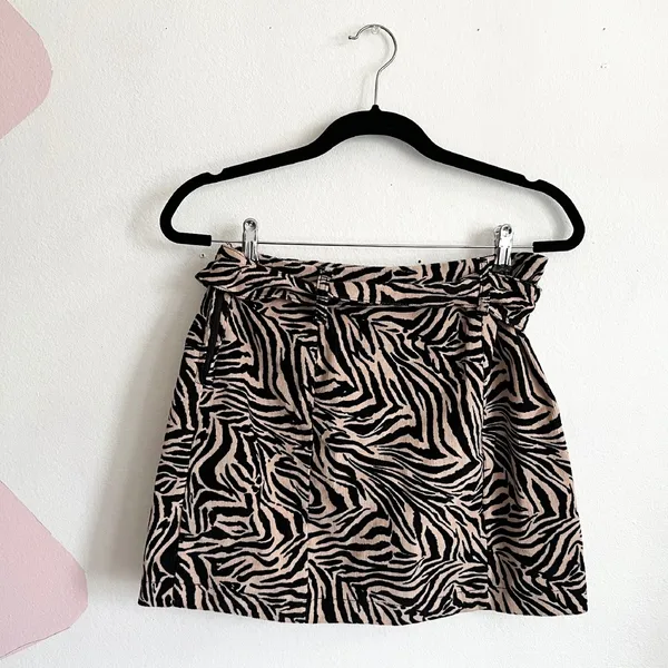 Zebra Micro Mini Skirt, Grunge, Preppy, Office Siren, Office Chic, Small‎ - Image 2