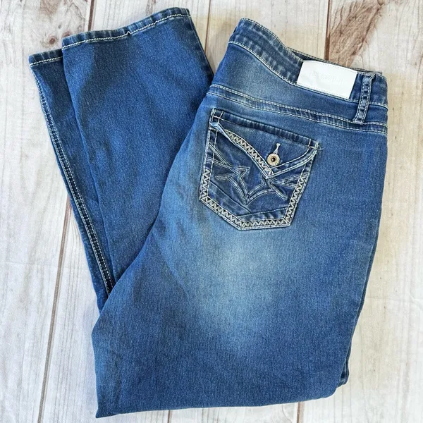 Hydraulic Curvy Micro Boot Jeans Embroidered Flap Pockets Soft Worn In Comfy 18 - Image 2