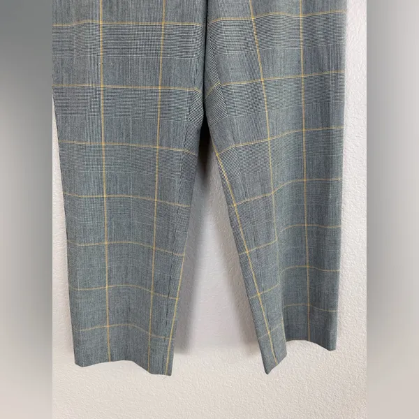 Aritzia Wilfred Jallade Gray Plaid Trousers Pants size 4 $158 - Image 5