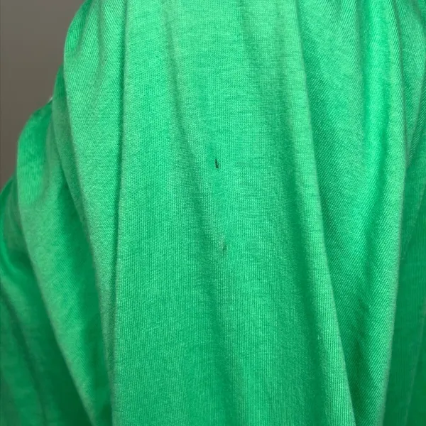 RXB Embroidered Cotton Shirt Flowy Boho Green Medium M 3/4 Quarter Sleeve NWT - Image 9