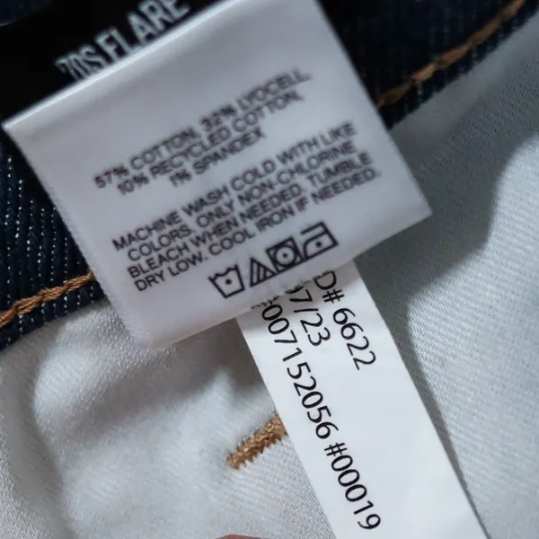 Express 70s Flare Jeans Womens 6R Dark Wash Mid Rise Conscious‎ Edit NWT $98 - Image 11