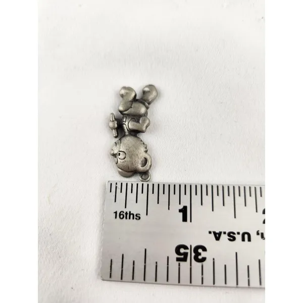 Vintage‎ Pewter Track Bear Pendant Charm Necklace Bracelet Running Runner Baton - Image 5