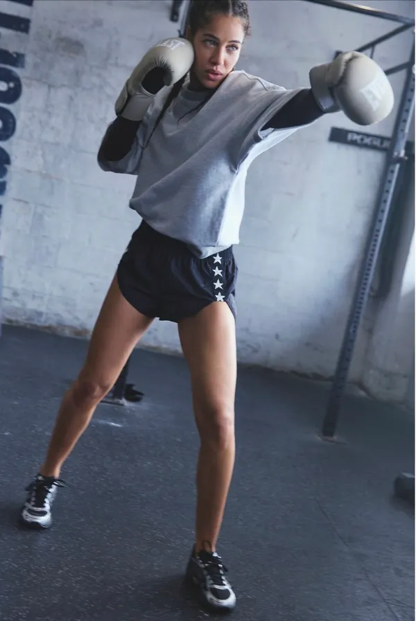 FP MOVEMENT by FREE PEOPLE For The Win Short Sleeve Sweatshirt - Image 3