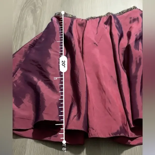 Sherri Hill‎ Burgundy Maroon Beaded Two Piece Homecoming Mini Dress Size 6 - Image 13