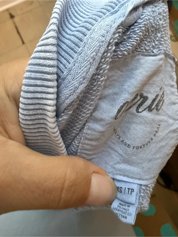 Aerie Baby Blue Mock Neck Oversized Sweatshirt - Image 3